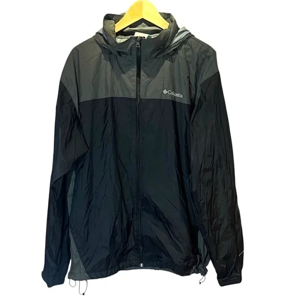 Columbia Men’s Packable Rain Jacket OmniShield Size XL black and gray - Picture 1 of 11